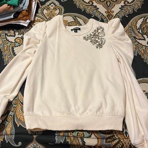 Express XS sweater with appliqué crystals